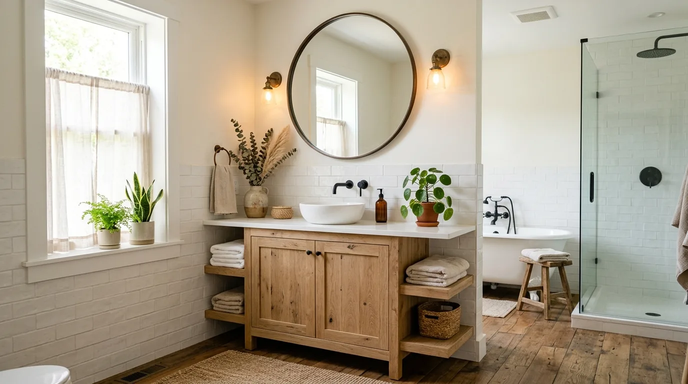 Farmhouse Bathroom Decor for 10 farmhouse decor ideas for a cozy home